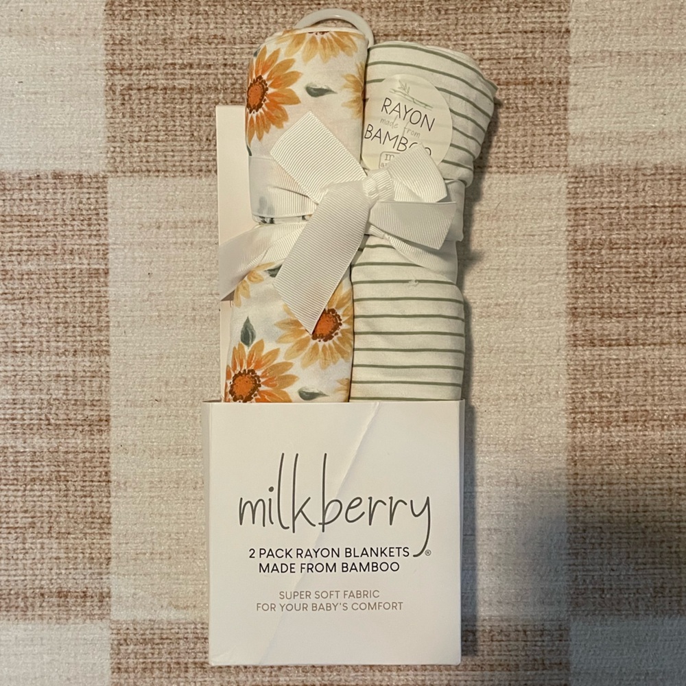 Milkberry Bamboo Rayon Baby Blanket Set